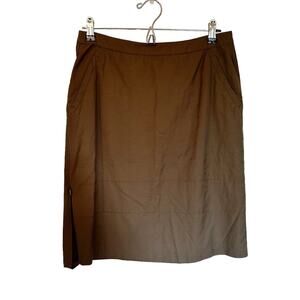 Esprit Vintage Nylon Brown Casual Pencil Skirt Side Zip